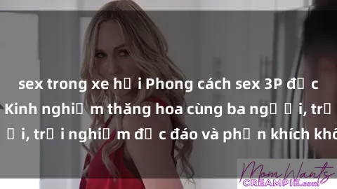 sex trong xe hơi Phong cách sex 3P độc đáo tại Việt Nam: Kinh nghiệm thăng hoa cùng ba người, trải nghiệm độc đáo và phấn khích không thể bỏ lỡ!